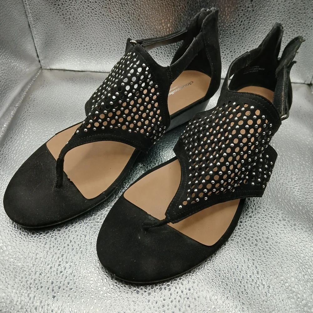 Cloudwalkers Black Sandals Open Toe Casual Hazel Womens Size 11W
